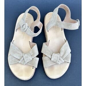 PAUL GREEN Trento Ankle Strap Platform Suede Sandal Tan Women's Size 9 US